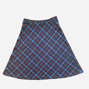 Vintage 80s plaid grey, blue and red skirt.  ‘Random sportswear’ tag.